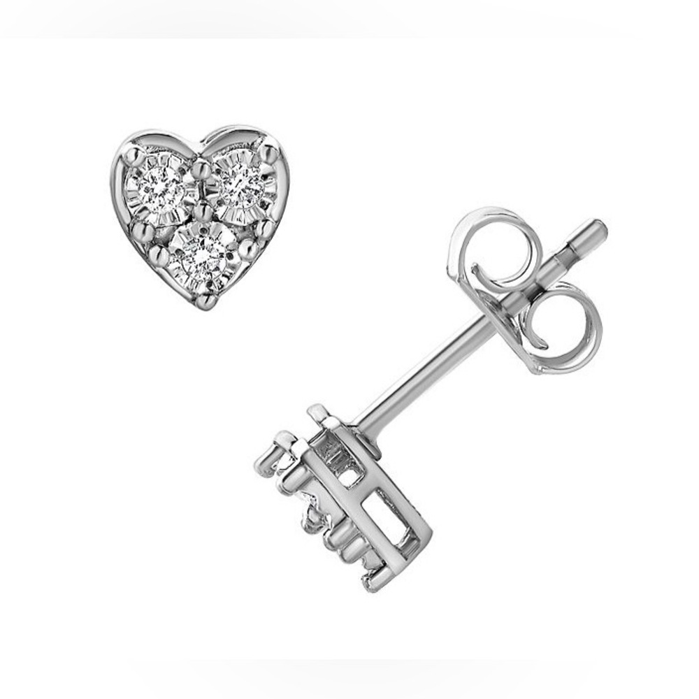 Diamond Heart Earrings